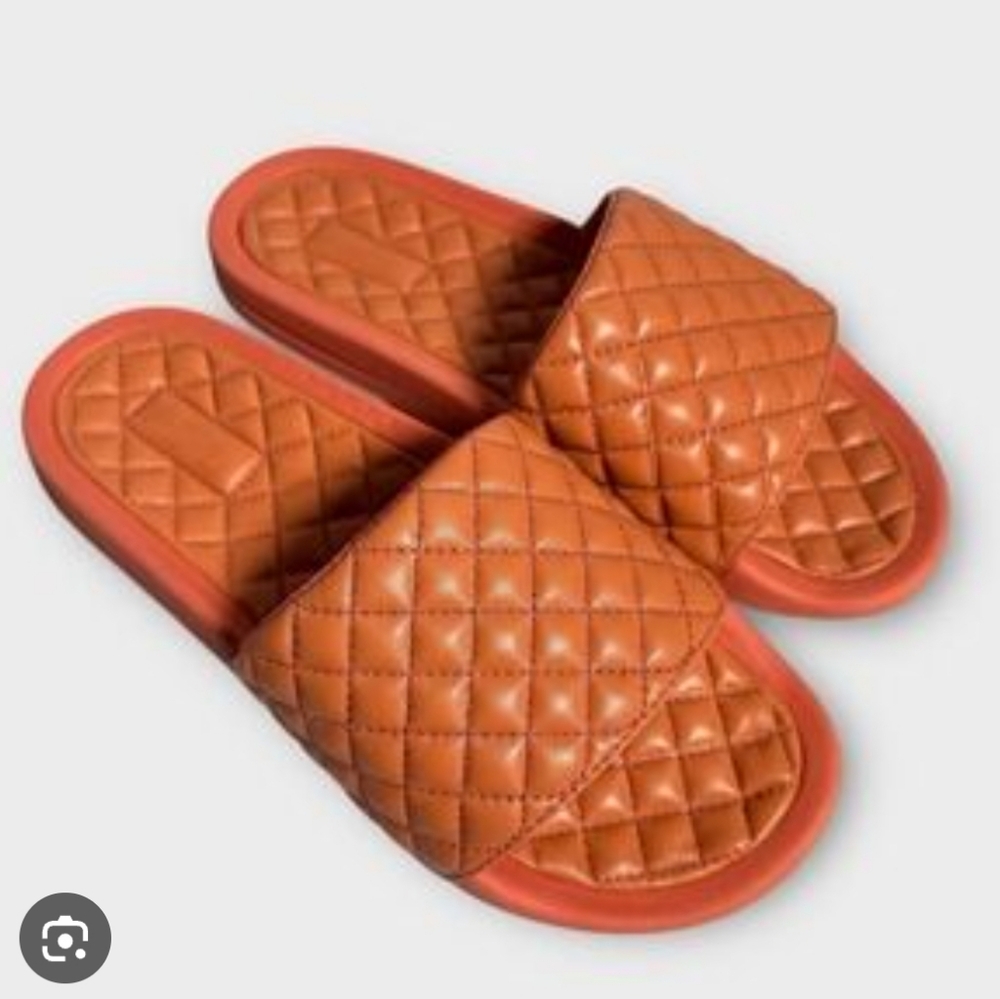 APL Women's Lusso Pool Slide Terracotta Leather Size 7